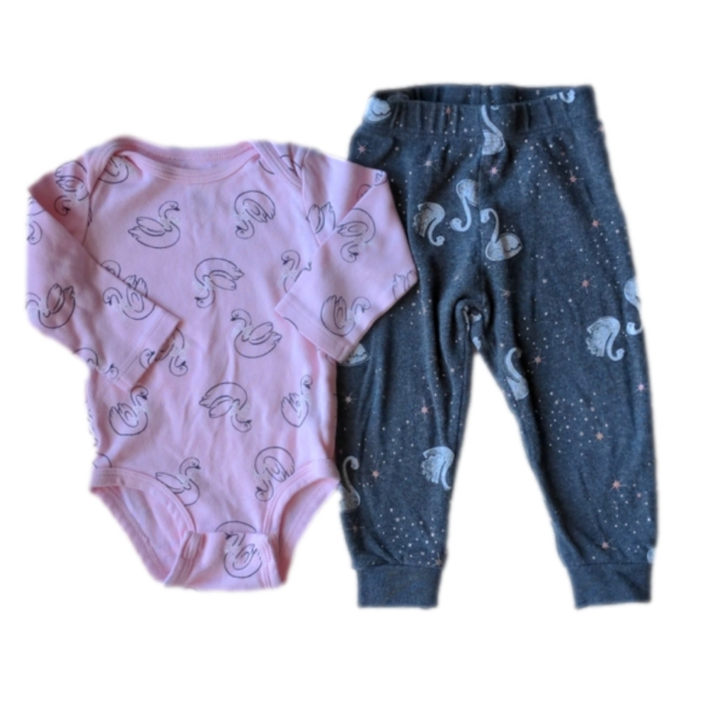 Swan & Star Pink Baby Outfit * 6M